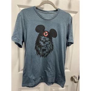 Star Wars Wookie Chewbacca with Mouseketeers hat Unisex Adult Large tee shirt